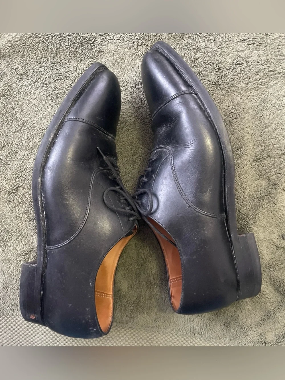 Crockett & Jones Men’s Black Leather Derby Shoes